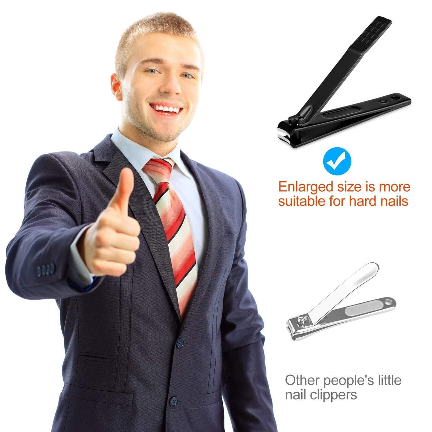 Manicure Set Men Personal Care Tools Accessories Finger and Toe Nail Clippers Kit Professional Manicure Pedicure Kit with Travel Case Nail Grooming Kit Present for Men Husband Boyfriend Parent