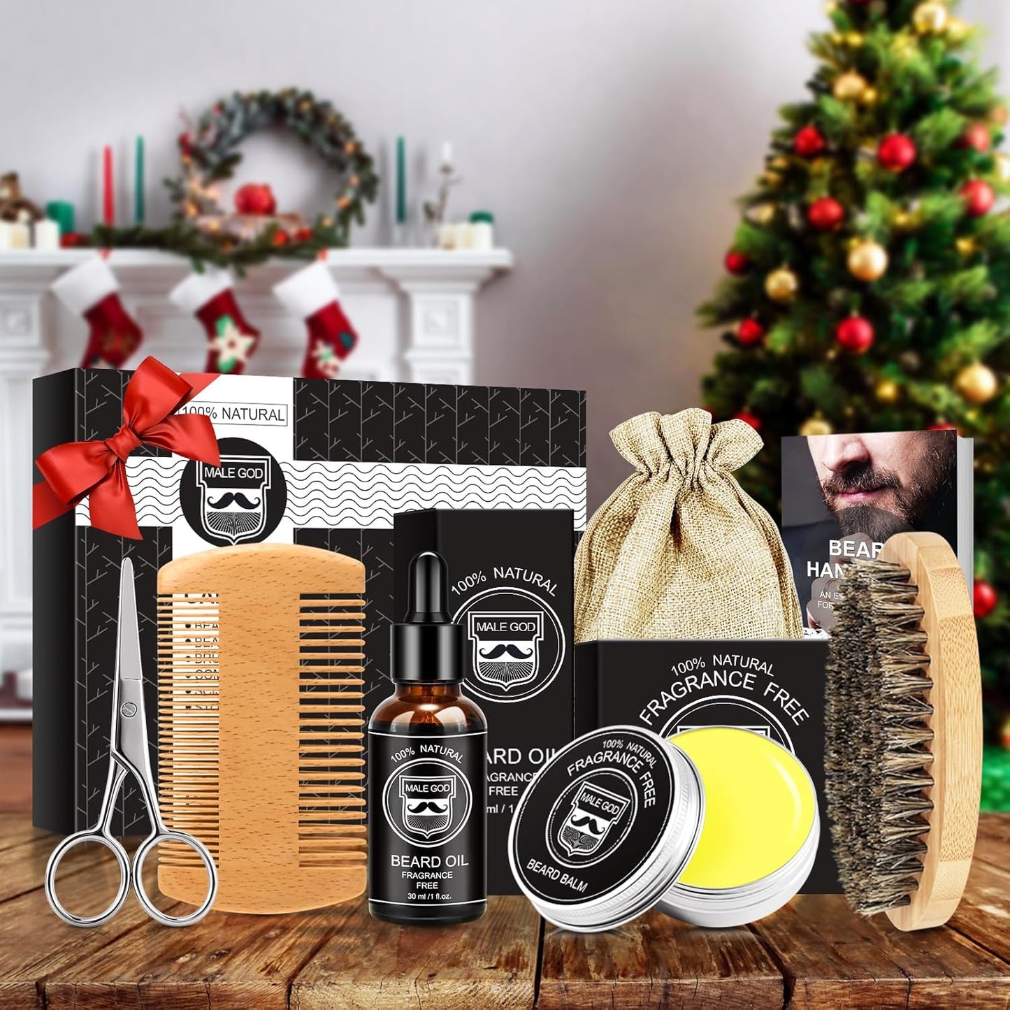 Beard Kit W/Natural Ingredients, Suitable for All Skin, Birthday Gifts | Anniversary | Christmas Gifts | Mens Stocking Stuffers | Gifts for Men, Him, Husband, Boyfriend, Dad, Friends