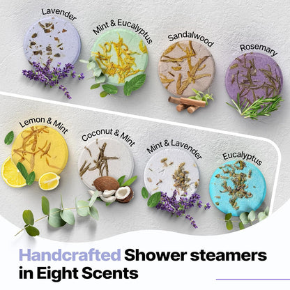 Shower Steamers Aromatherapy Birthday Gifts for Women -  8 Pcs Stocking Stuffers White Elephant Gifts for Adults Mom Men Teen Self Care with Natural Essential Oils Relaxation Home SPA Christmas