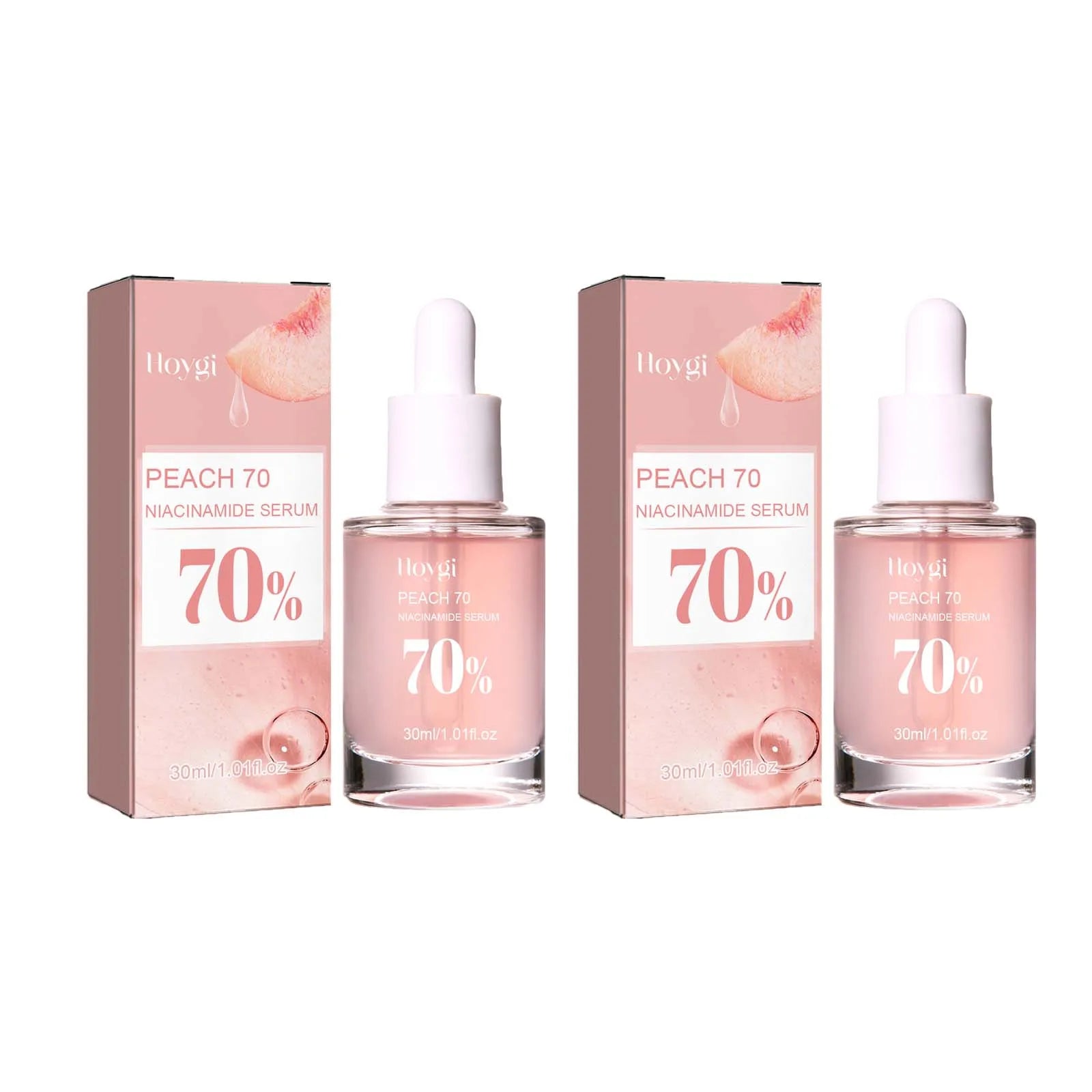 Peach 70% Niacinamide Facial Serum Fade Melanin Moisturzing Shrink Pores Smooth Brightening Skin Care Dark Spot Remover Serum