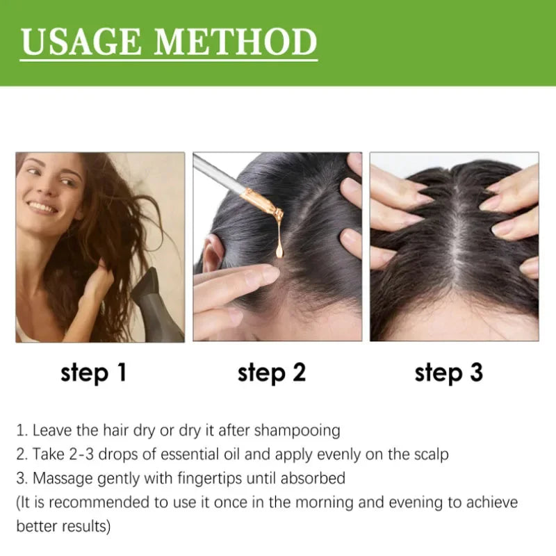 Rosemary Hair Growth Oil anti Hairs Loss Treatment Mint Hair Strengthening Oil Nourishing Roots Regrowth Hair for Men Women 50Ml