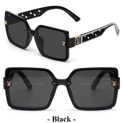 Luxury Square Designer Fashion Big Sunglasses for Women Glasses Brand 2024 Woman Women'S Retro Shades UV400 Sunglasses Eyewear